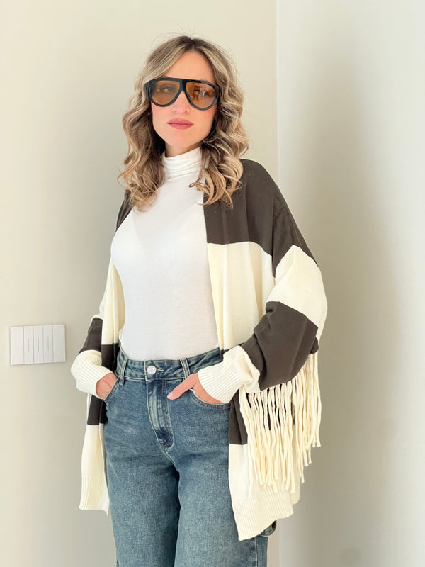 Cardigan Frange - Cardigan Donna -