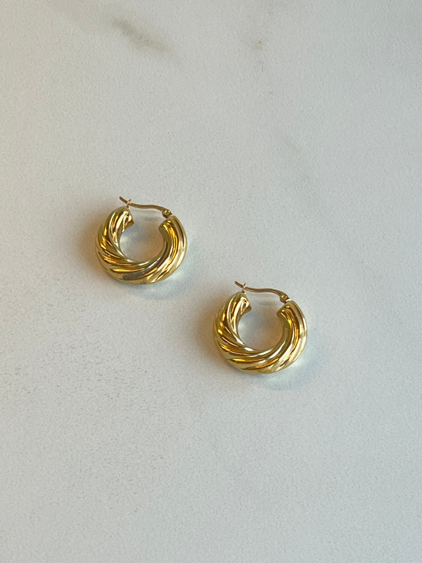 Orecchini a cerchio intrecciati - Bijoux -